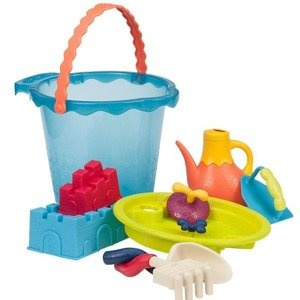 Zestaw XL do piasku z niebieskim wiaderkiem B.Toys