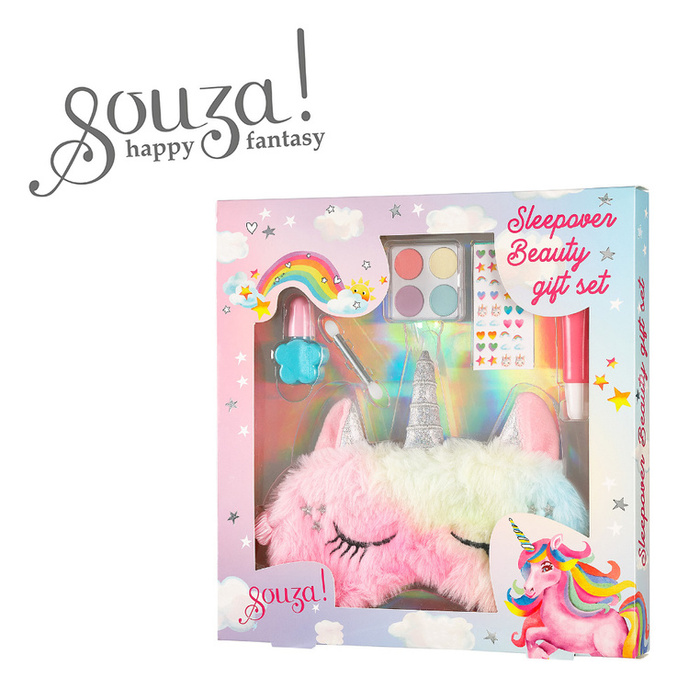 Jednorożec Kosmetyki do makijażu dla dzieci zestaw z maską do spania Souza!
