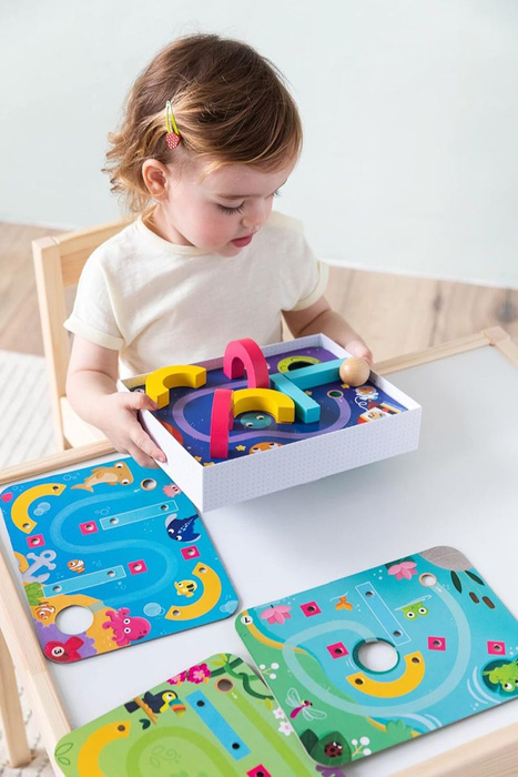 Drewniana gra edukacyjna dla dzieci Zabawna piłka Goula