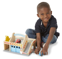 Garaż drewniany stacja serwisowa parking myjnia stacj paliw z autkami Melissa & Doug