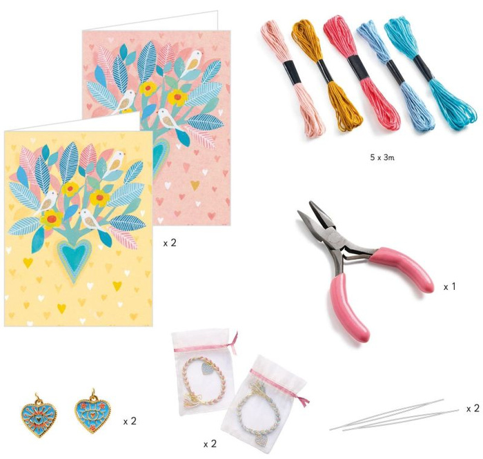 Zestaw do tworzenia bransoletek przyjaźni zrób to sam amulety Djeco