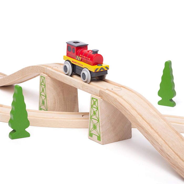 Lokomotywa Might Red Loco z napędem Bigjigs Rail 