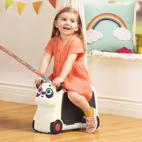 Interaktywny jeździk walizka dla dzieci Gogo Ride-On Panda B.Toys