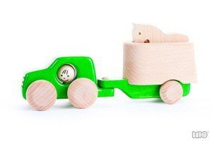 Drewniane Auto T z koniem