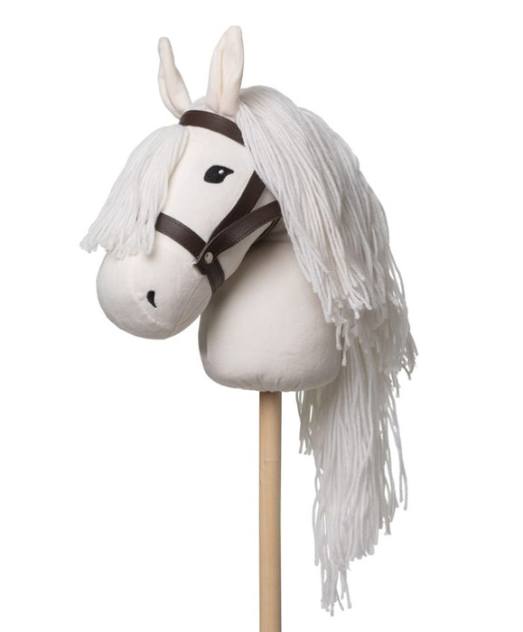 Koń na kiju biały Hobby Horsing Astrup