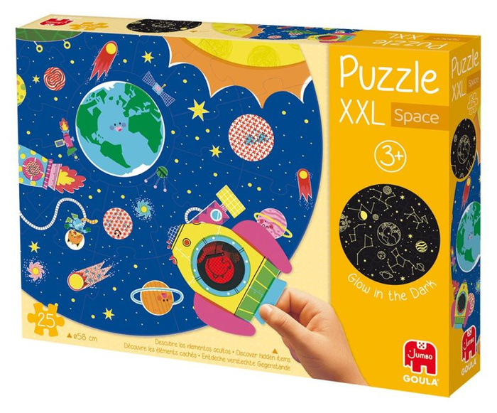 Okrągłe puzzle XXL Kosmiczna przygoda Goula