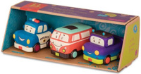 Zestaw 3 minisamochodzików z napędem Wheeee-ls! B.Toys pojazdy do zabawy