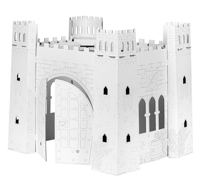 Kartonowy domek do malowania i samodzielnego złożenia Wspaniały zamek pałac Tektorado