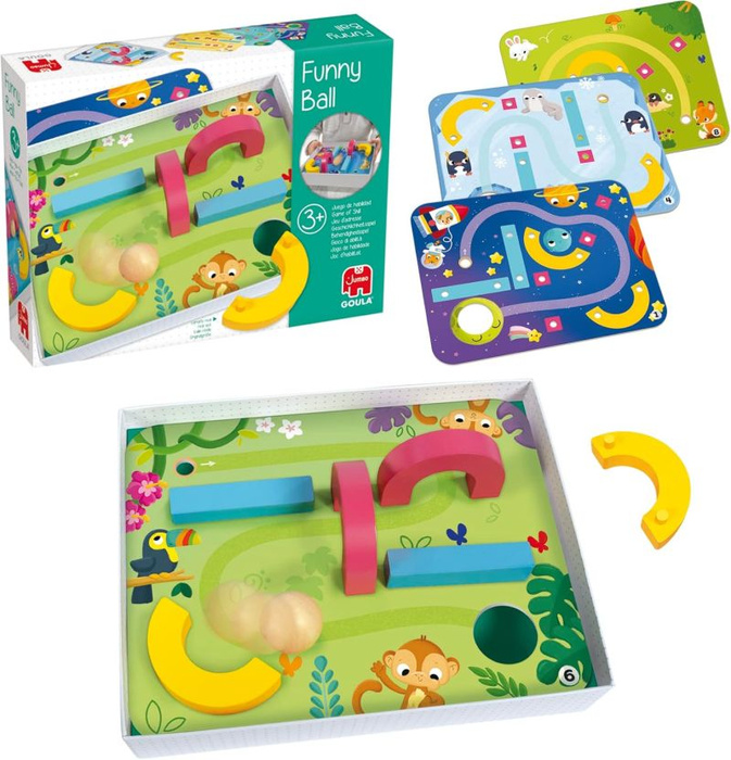 Drewniana gra edukacyjna dla dzieci Zabawna piłka Goula