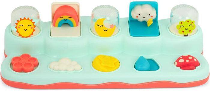 Sensoryczna konsola pogodowa dla dzieci wystrzałowe poznawanie przyrody B.Toys zabawka interaktywna