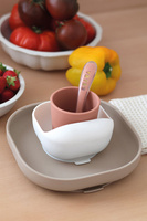 Komplet naczyń z silikonu z przyssawką Terracotta Beaba