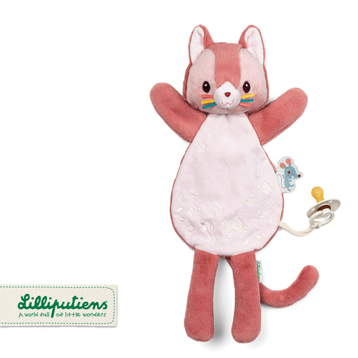 Lilliputiens Przytulanka do spania Kotka Jeanne Komforter i Pacynka dla niemowląt