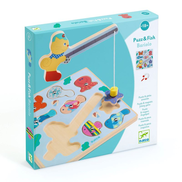 Drewniana Układanka Magnetyczna Puzz & Fish Bariolo Djeco