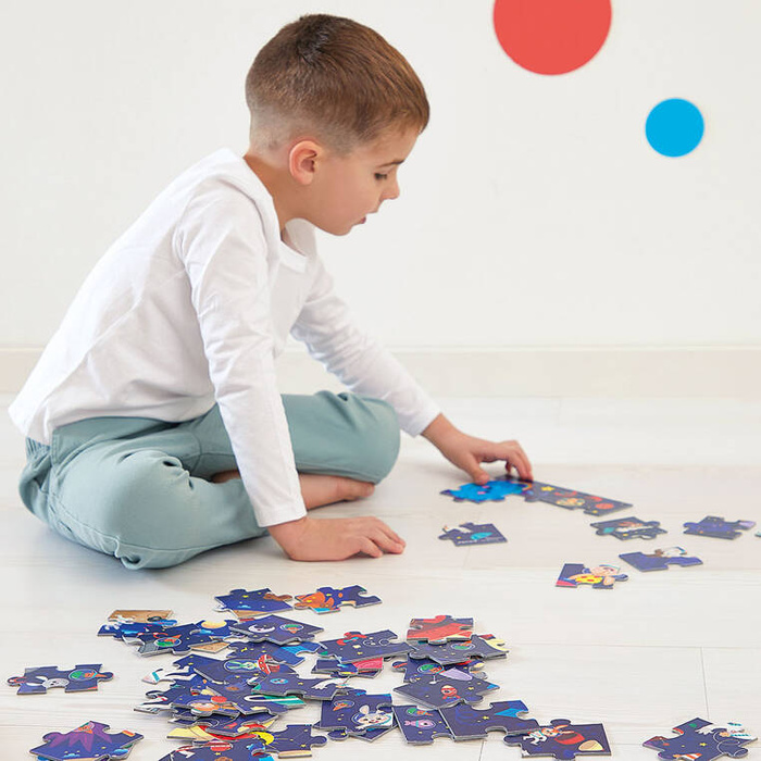 Zestaw puzzli Rakieta kosmiczna 54 elementy Janod