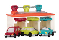 Kolorowy Garaż z 3 autkami i kluczami Battat