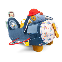Lilliputiens Piesek Jules Przytulanka aktywizująca Samolot Zabawka sensoryczna i edukacyjna