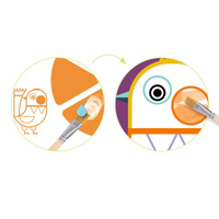 Malowanie z paletą farb Mali Przyjaciele Djeco