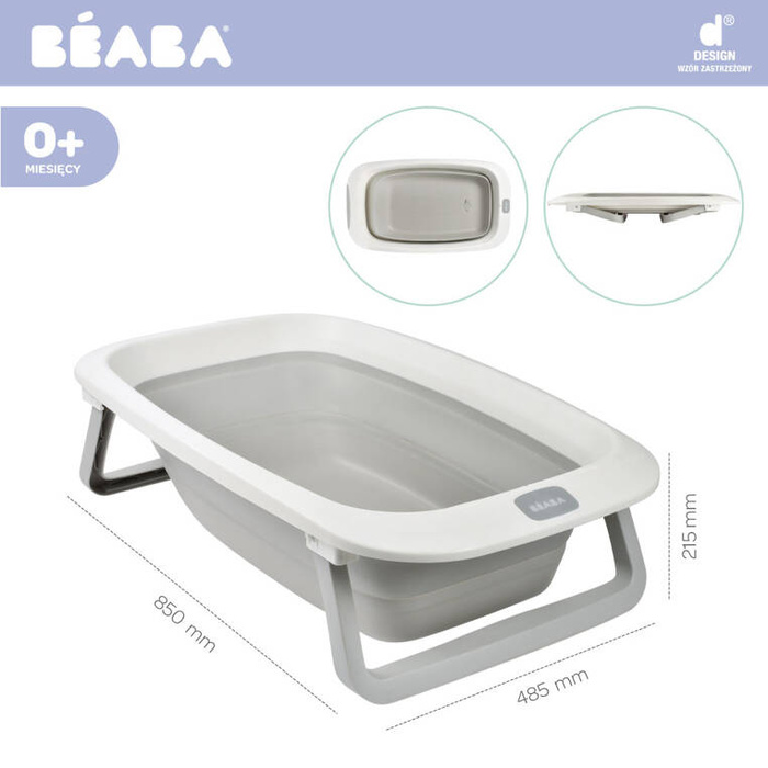 Składana wanienka dla dzieci Eazy Pop Camélé'O Gris velours Beaba