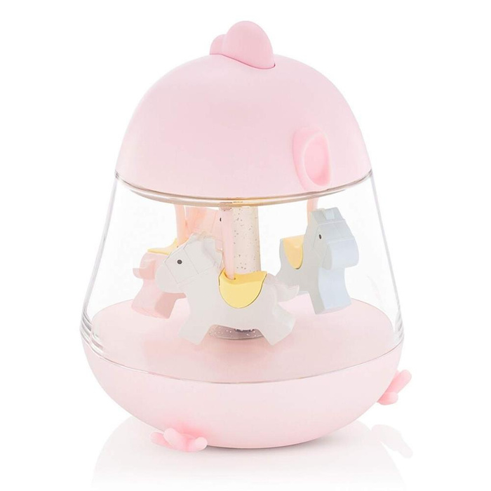 Lampka z pozytywką dla dzieci Kurczaczek różowa Rabbit & Friends