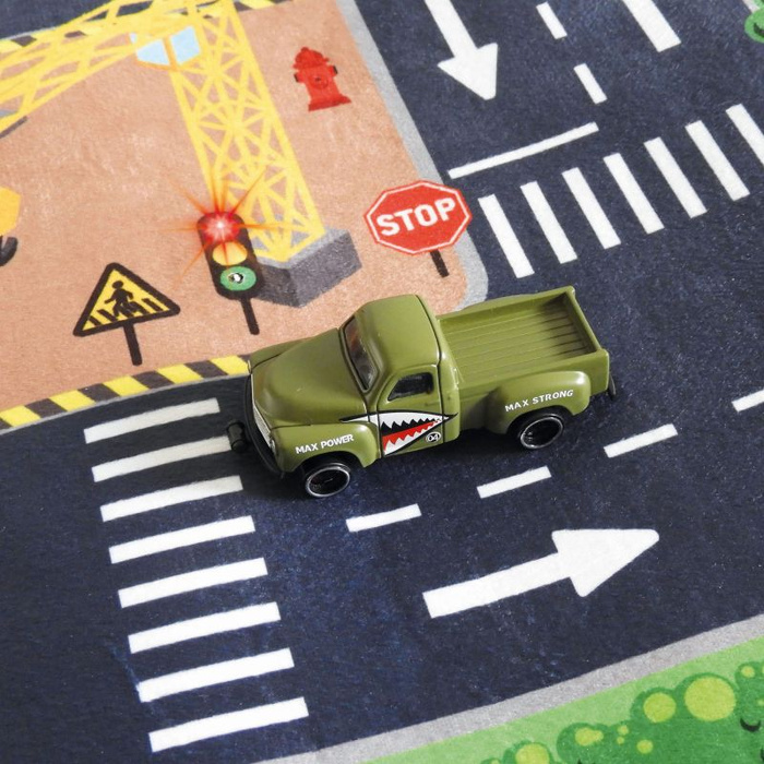 Miękka mata animacyjna Droga 72 x 120 cm i 3 autka Buki