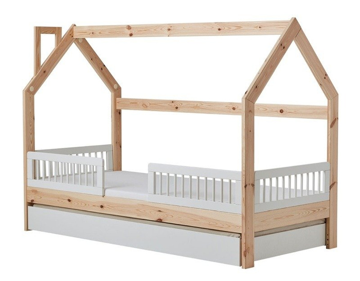 Pinio Łóżka Domki Barierka Basic 2 sztuki 200x90 biała