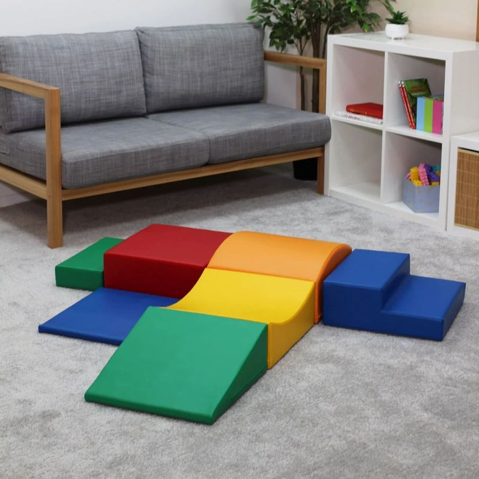 Duże klocki piankowe do wspinaczki i aktywnej zabawy dla dzieci zestaw wielokolorowy Little Crawler IGLU