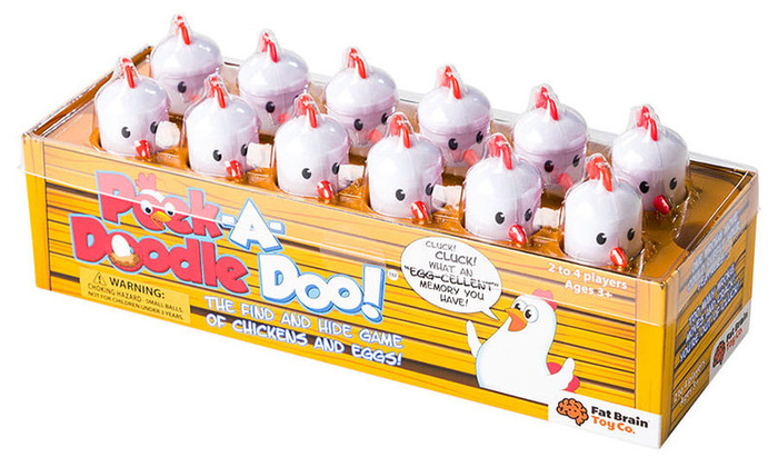 Gra memory ćwiczenie pamięci Kurnik Peek-A-Doodle Doo Fat Brain Toys