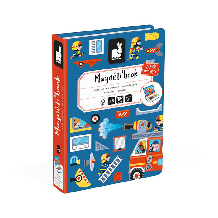 Układanka magnetyczna Strażacy Magnetibook Janod