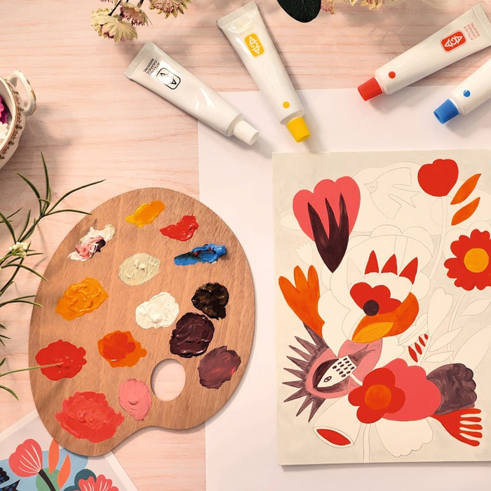 Atelier Grands Augustins Zestaw artystyczny dla dorosłych Ryby i ptaki na tle kwiatów Atelier 23 Djeco 