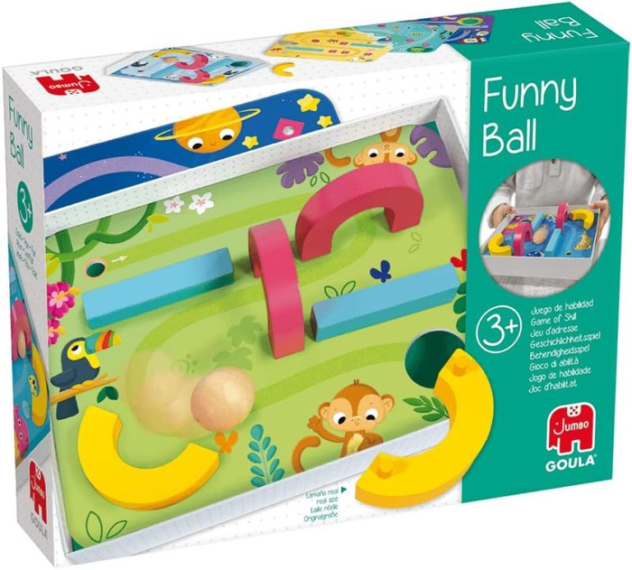 Drewniana gra edukacyjna dla dzieci Zabawna piłka Goula