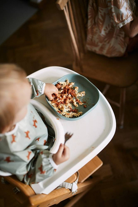 Komplet naczyń z silikonu z przyssawką eucalyptus Beaba