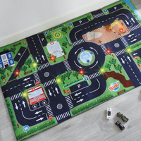 Miękka mata animacyjna Droga 72 x 120 cm i 3 autka Buki