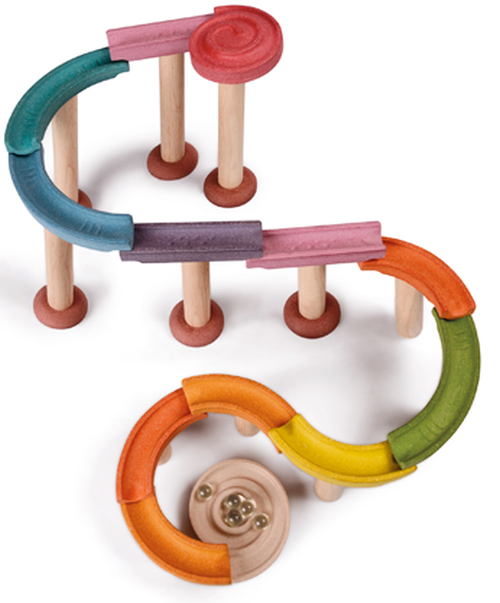 Kolorowy tor kulkowy, kulodrom "Deluxe" Plan Toys