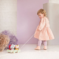 Drewniany wózek z sorterem do ciągnięcia Wilk Louis LILLIPUTIENS