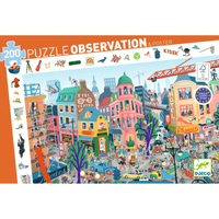 Puzzle dla dzieci obserwacja Miasto 200 elementów Djeco