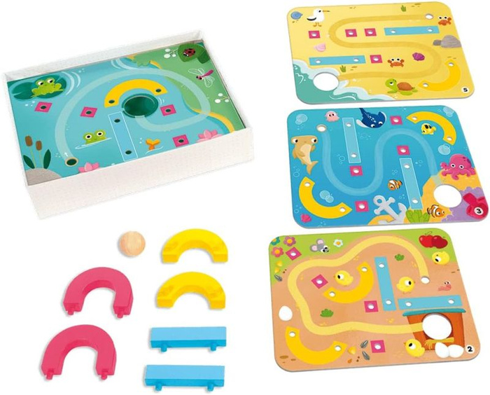 Drewniana gra edukacyjna dla dzieci Zabawna piłka Goula