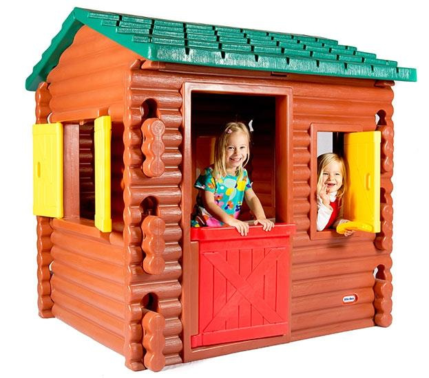 Little Tikes ogrodowy Domek dla dzieci Chata z belek z akcesoriami do zabaw na świeżym powietrzu  