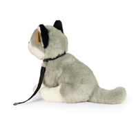 Pluszak dla dzieci pies Husky na smyczy 28 cm Rappa maskotki