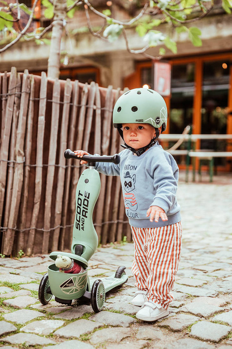 Highwaykick 1 Lifestyle 2w1 Jeździk i hulajnoga z zamykanym schowkiem 1-5 lat Green Lines SCOOTANDRIDE