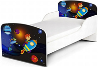 Drewniane łóżko dla dzieci "Kosmiczna przygoda"