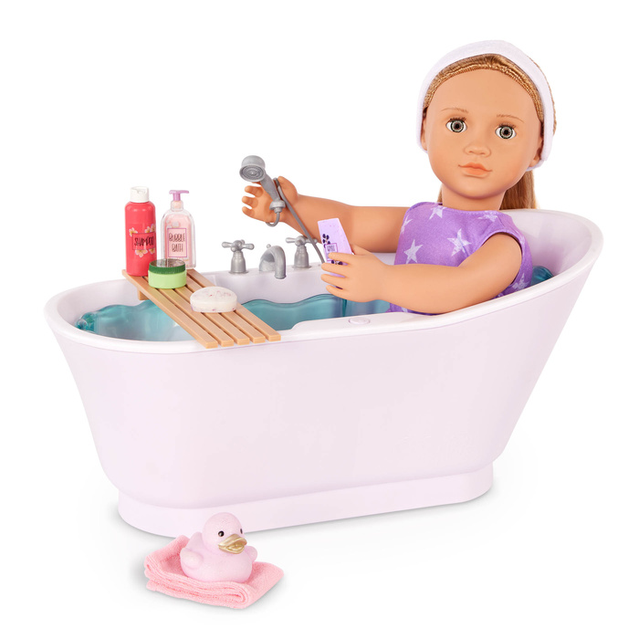 Wanna dla lalki z akcesoriami i odgłosami kąpielowymi Bubbly Bathtime Our Generation
