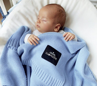 Bambusowy koc Baby blue Lullalove