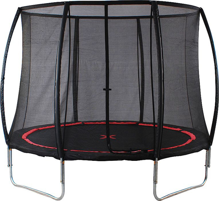 Trampolina ogrodowa z siatką bezpieczeństwa do zabaw outdoorowych dla dzieci Black Spider Small Foot