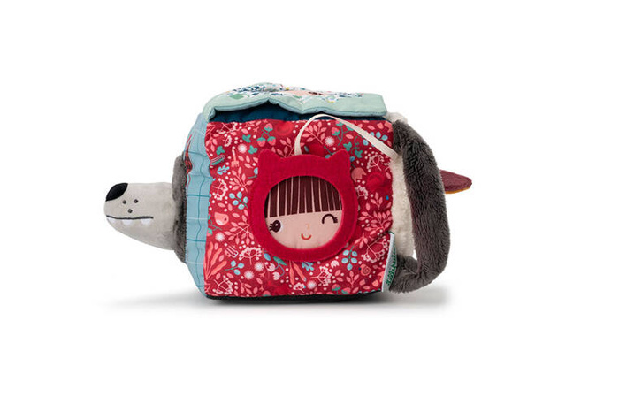 Wielofunkcyjna kostka dźwiękowa angażująca zmysły Wilk Louis 9 m+ Lilliputiens