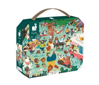 Zestaw puzzli w walizce Rodzina misiów 54 elementy Janod