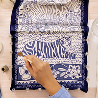 Djeco Atelier Grands Augustins Zestaw artystyczny Atelier 10 Tygrysy na jedwabiu