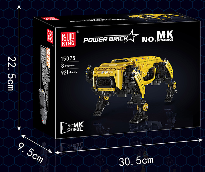 MOULD KING zdalnie sterowany Robot Pies Boston Dog Klocki 921 elementów