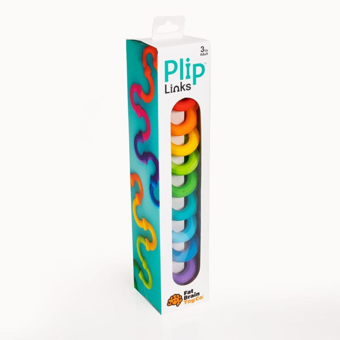 Klocki sensoryczne Plip Links 20 silikonowych półokrągłych elementów Fat Brain Toy