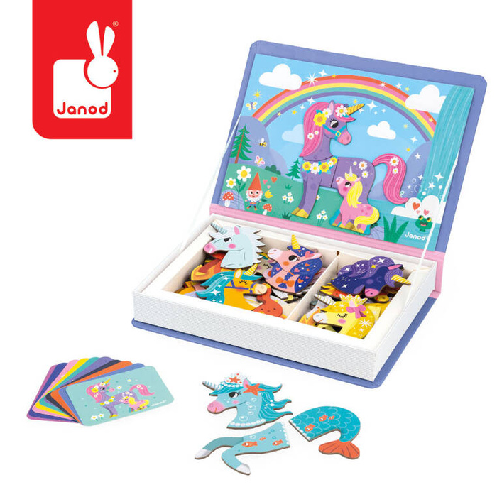 Układanka magnetyczna Jednorożce Magnetibook Janod