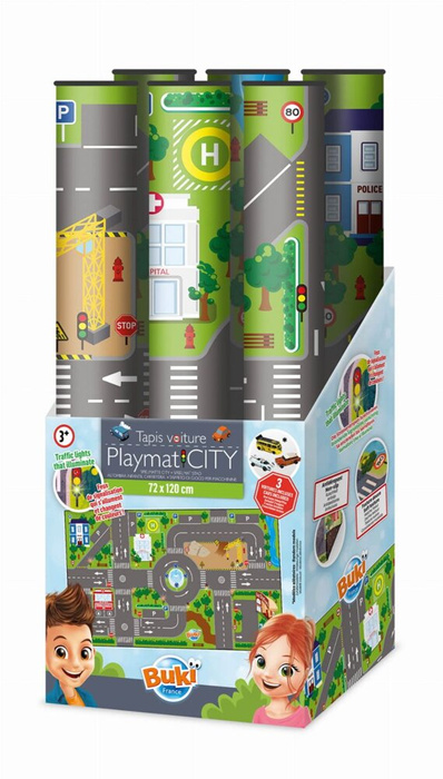 Miękka mata animacyjna Droga 72 x 120 cm i 3 autka Buki